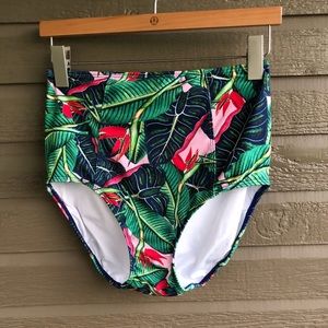 High waisted swim bottoms